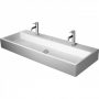 Duravit Vero Air Kerámia mosdó 120x47 cm, túlfolyó nélkül, 2 csaplyukkal, alpin fehér 2350120043