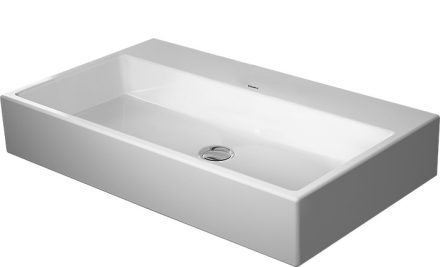 Duravit Vero Air Kerámia mosdó 80x47 cm, WonderGliss bevonattal, csaplyuk és túlfolyó nélkül, alpin fehér 23508000701