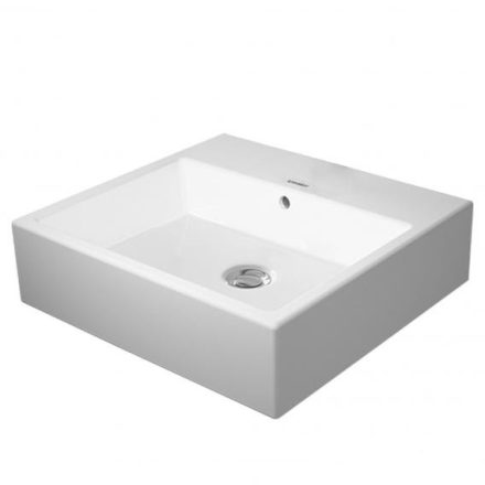 Duravit Vero Air csiszolt kerámia mosdó 50x47 cm, WonderGliss bevonattal, csaplyuk nélkül, alpin fehér 23525000601