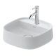 Duravit Zencha kerámia mosdótál 42x42 cm WonderGliss bevonattal, matt fehér 23744232711