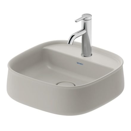 Duravit Zencha kerámia mosdótál 42x42 cm WonderGliss bevonattal, matt szürke 23744267711