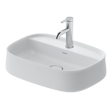 Duravit  Zencha kerámia mosdótál 55x39 cm, WonderGliss bevonattal, matt fehér 23745532711