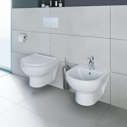 Duravit No.1 compact fali kerámia WC csésze 365x480 mélyöblítéssel, magasfényű fehér 25750900002 