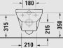 Duravit No.1 compact fali kerámia WC csésze 365x480 mélyöblítéssel, magasfényű fehér 25750900002 