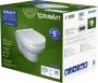 Duravit No.1 DuraStyle Basic Rimless fali mélyöblítésű WC-szett 365x540, magasfényű fehér 45620900A1 