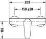 Duravit B.1 egykaros zuhanycsaptelep, króm B14230000010