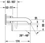 Duravit C.1 falsík alatti mosdócsaptelep 174 mm, króm C11070003010