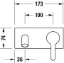 Duravit C.1 falsík alatti mosdócsaptelep 174 mm, króm C11070003010