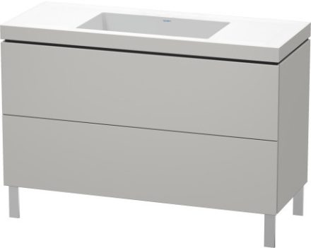 Duravit L-Cube c-bonded alsószekrény Vero Air kerámia mosdóval 120x48 cm, matt szürke LC6939N0707