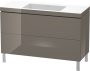 Duravit L-Cube c-bonded alsószekrény Vero Air kerámia mosdóval 120x48 cm, lakkozott szürke LC6939N8989