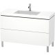 Duravit L-Cube c-bonded alsószekrény kerámia mosdóval 120x48 csapfurattal, matt fehér LC6939O1818