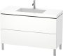 Duravit L-Cube c-bonded alsószekrény kerámia mosdóval 120x48 csapfurattal, matt fehér LC6939O1818