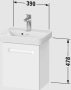 Duravit No.1 DuraStyle Basic mosdó alá építhető alsószekrény, falon függő, matt fehér N14266L18180000