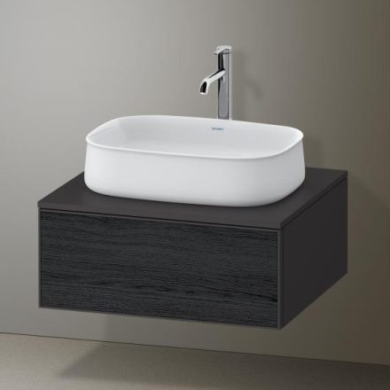 Duravit Zencha alsószekrény 65x55 cm 1 fiókkal, fiókrendező nélkül, fekete tölgy/matt grafit ZE4810016800000