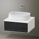 Duravit Zencha alsószekrény 65x55 cm 1 fiókkal, fiókrendező nélkül, fekete tölgy/matt fehér ZE4810016840000 