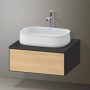 Duravit Zencha alsószekrény 65x55 cm 1 fiókkal, tölgy fiókrendezővel, natúr tölgy/matt grafit ZE4810030800I00