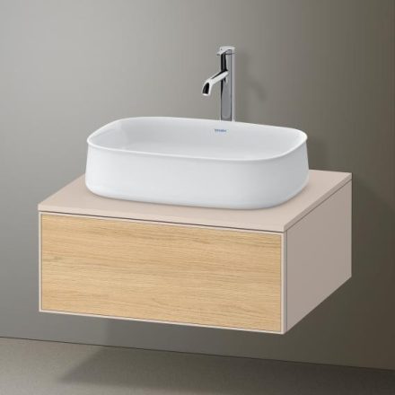 Duravit Zencha alsószekrény 65x55 cm 1 fiókkal, dió fiókrendezővel, natúr tölgy/matt taupe ZE4810030830E00