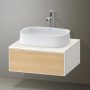 Duravit Zencha alsószekrény 65x55 cm 1 fiókkal, tölgy fiókrendezővel, natúr tölgy/matt fehér ZE4810030840I00 