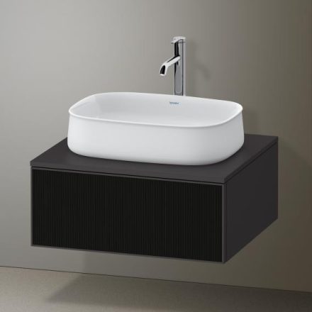 Duravit Zencha alsószekrény 65x55 cm 1 fiókkal, strukturált fekete/matt grafit ZE4810063800000