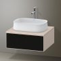 Duravit Zencha alsószekrény 65x55, fiókrendező nélkül, strukturált fekete/matt taupe ZE4810063830000