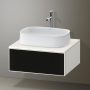 Duravit Zencha alsószekrény 65x55, dió fiókrendezővel, strukturált fekete/matt fehér ZE4810063840E00 