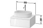 Duravit Zencha alsószekrény 65x55, fiókrendező nélkül, fehér üveg/matt taupe ZE4810064830000