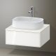 Duravit Zencha alsószekrény 65x55, dió fiókrendezővel, fehér üveg/matt fehér ZE4810064840E00