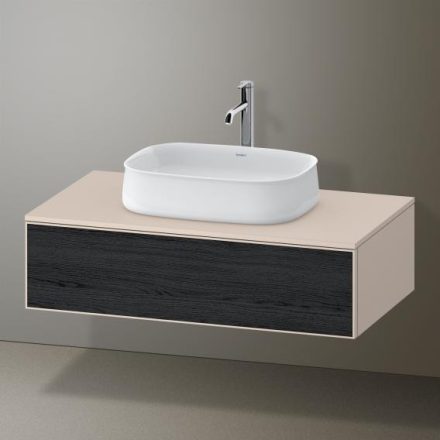 Duravit Zencha alsószekrény 100, fiókrendező nélkül, fekete tölgy/matt taupe ZE4811016830000