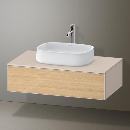 Duravit Zencha fiókos alsószekrény 100, fiókrendező nélkül, natúr tölgy/matt taupe ZE4811030830000