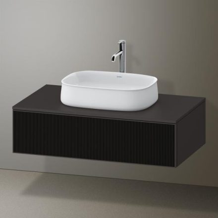 Duravit Zencha fiókos alsószekrény 100, fiókrendező nélkül, texturált fekete/matt grafit ZE4811063800000