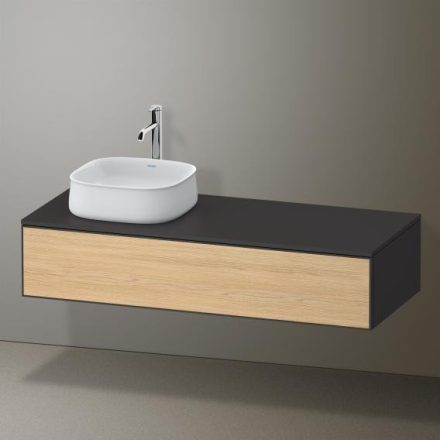 Duravit Zencha balos alsószekrény 130, dió fiókrendezővel, natúr tölgy/matt grafit ZE4812L30800E00