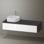 Duravit Zencha balos alsószekrény 130, fiókrendező nélkül, fehér üveg/matt grafit ZE4812L64800000