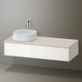 Duravit Zencha balos alsószekrény 130, fiókrendező nélkül, fehér üveg/matt taupe ZE4812L64830000