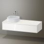 Duravit Zencha balos alsószekrény 130, fiókrendező nélkül, fehér üveg/matt fehér ZE4812L64840000