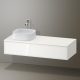 Duravit Zencha balos alsószekrény 130, tölgy fiókrendezővel, fehér üveg/matt fehér ZE4812L64840I00