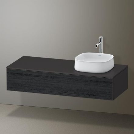 Duravit Zencha jobbos alsószekrény 130, tölgy fiókrendezővel, fekete tölgy/matt grafit ZE4812R16800I00