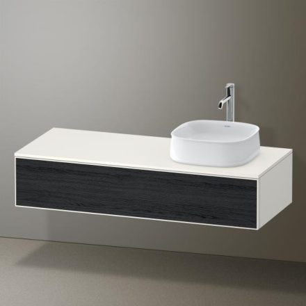 Duravit Zencha jobbos alsószekrény 130, tölgy fiókrendezővel, fekete tölgy/matt fehér ZE4812R16840I00