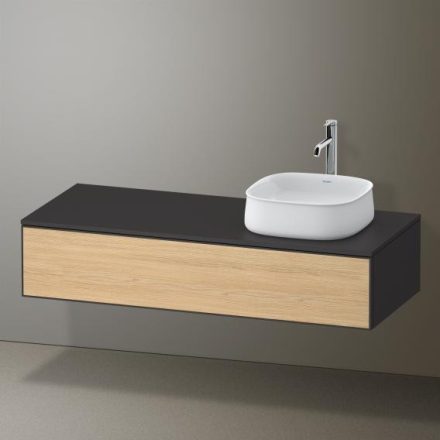 Duravit Zencha jobbos alsószekrény 130, dió fiókrendezővel, natúr tölgy/matt grafit ZE4812R30800E00