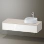 Duravit Zencha jobbos alsószekrény 130, fiókrendező nélkül, fehér üveg/matt taupe ZE4812R64830000