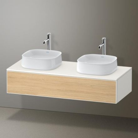 Duravit Zencha fiókos alsószekrény 130,fiókrendező nélkül, natúr tölgy/matt fehér ZE4813B30840000