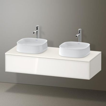 Duravit Zencha fiókos alsószekrény 130, fiókrendező nélkül, fehér üveg/matt fehér ZE4813B64840000