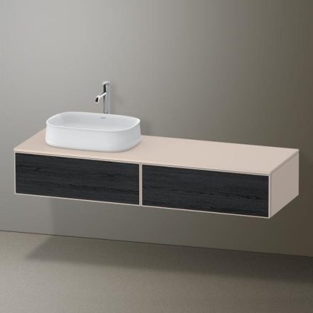 Duravit Zencha balos alsószekrény 160, dió fiókrendezővel, fekete tölgy/matt taupe ZE4814L16830F00