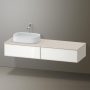 Duravit Zencha balos alsószekrény 160, fiókrendező nélkül, fehér üveg/matt taupe ZE4814L64830000