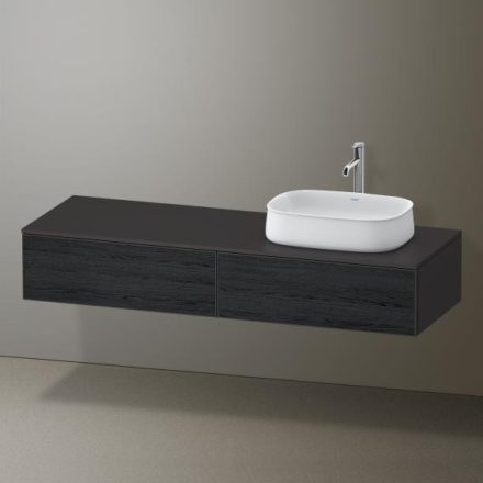 Duravit Zencha jobbos alsószekrény 160, fiókrendező nélkül, fekete tölgy/matt grafit ZE4814R16800000