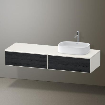 Duravit Zencha jobbos alsószekrény 160, dió fiókrendezők, fekete tölgy/matt fehér ZE4814R16840H00