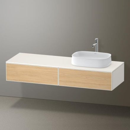 Duravit Zencha jobbos alsószekrény 160, dió fiókrendezővel, natúr tölgy/matt fehér ZE4814R30840G00