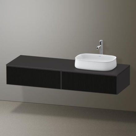 Duravit Zencha jobbos alsószekrény 160, fiókrendező nélkül, textúrált fekete/matt grafit ZE4814R63800000