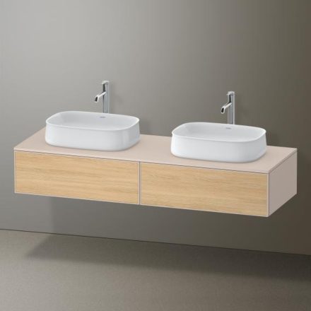 Duravit Zencha fiókos alsószekrény 160, dió fiókrendezővel, natúr tölgy/matt taupe ZE4815B30830F00