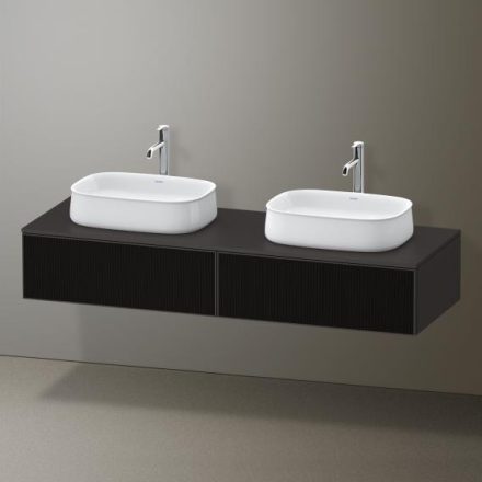 Duravit Zencha fiókos alsószekrény 160, fiókrendező nélkül, strukturált fekete/matt grafit ZE4815B63800000