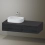 Duravit Zencha balos alsószekrény 130, tölgy fiókrendezővel, fekete tölgy/matt grafit ZE4816016800J00